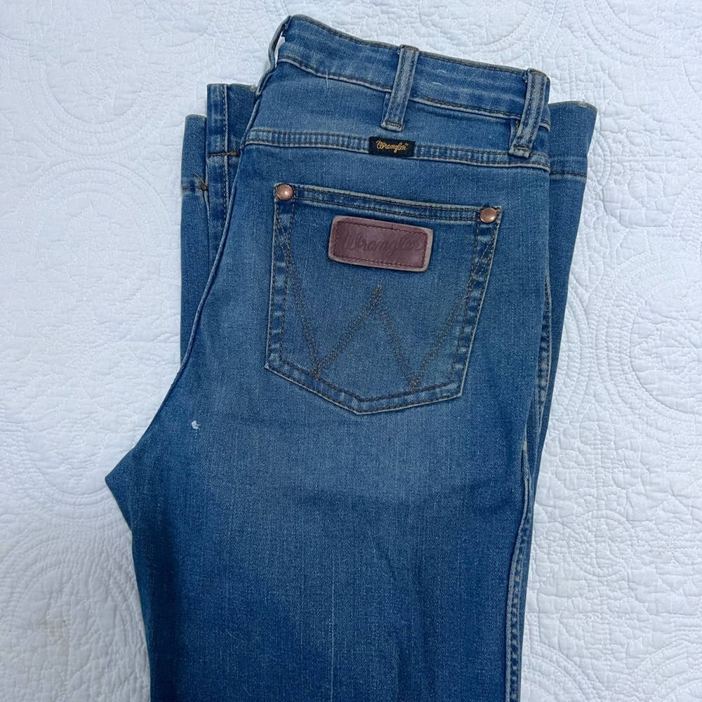 Wrangler Women's Blue Denim Wide Leg Jeans